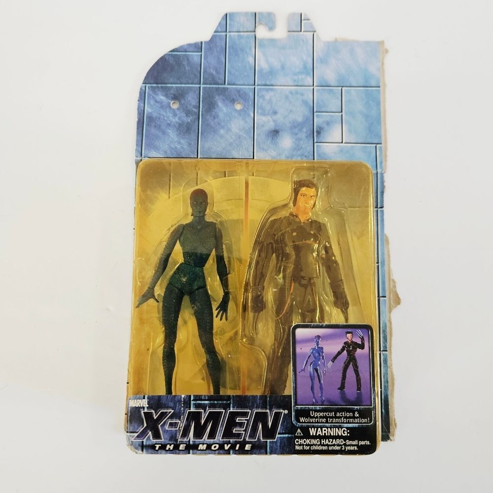 NIB Vintage Toy Biz Marvel X-Men The Movie Mystique Wolverine Action Figure Set
